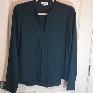 Calvin Klein center pleat blouse